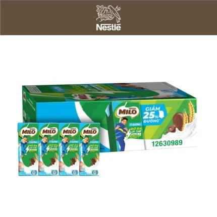 Thùng Sữa lúa mạch Nestle MILO ít đường (48  x 180ml)