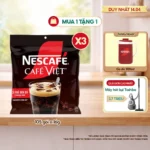 Combo 3 Bịch Cà phê Hòa tan NESCAFÉ CAFÉ VIỆT 35 gói Vị Mạnh đặc trưng