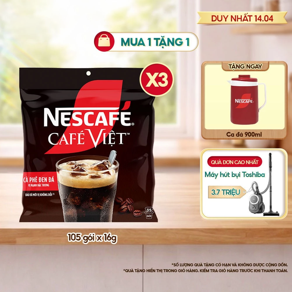 3-1 Combo 3 Bịch Cà phê Hòa tan NESCAFÉ CAFÉ VIỆT 35 gói Vị Mạnh đặc trưng - Ảnh 1